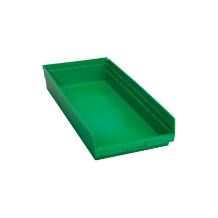Quantum Storage Systems Shelf Storage Bin, Plastic, Green, 6 PK QSB116GN